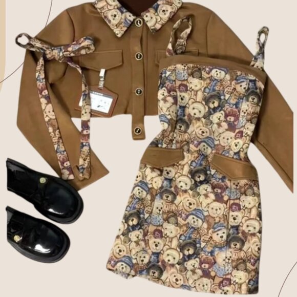 Teddy bear Sling mini dress - Picture 2 of 4